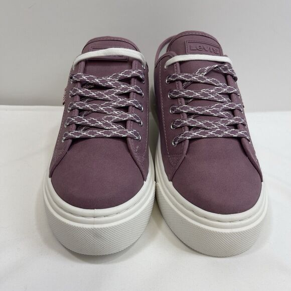 Levi's Dakota Sneaker Women's 8 Purple Vegan Suede Low Top Casual Lace Up Shoe - Picture 3 of 9